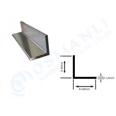 Alüminyum Köşebent 30mm x 120mm  1,8mm